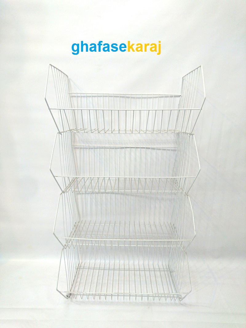 تصویر سبد تکی فروشگاهی عرض 60 روکش پلاستیک