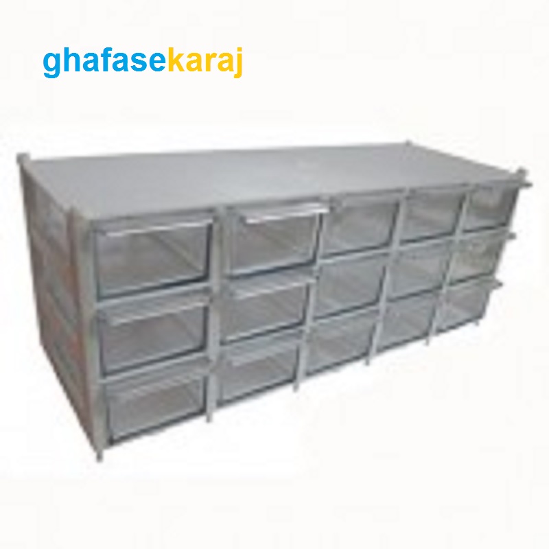 تصویر جعبه ابزار و کشو الکترونیک 15 کشو کوچک